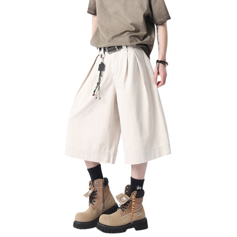 Men’s Pleated Casual Pants | Loose Wide Leg Streetwear Trousers | same ANTHEM.