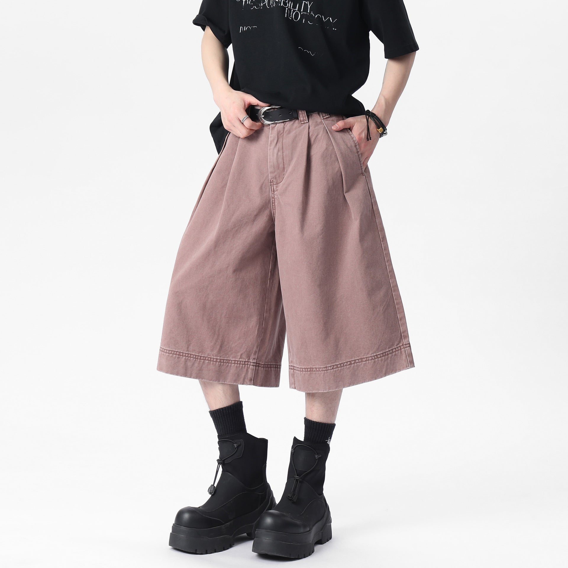 Men’s Pleated Casual Pants | Loose Wide Leg Streetwear Trousers | same ANTHEM.