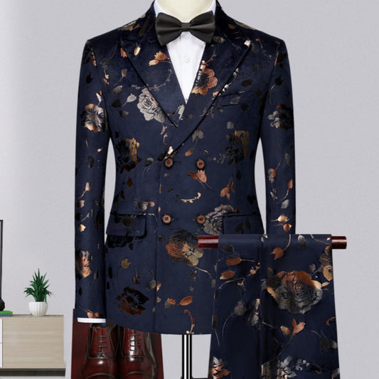 Men’s Printed Tie Suit Set – Elegant Statement for Weddings & Events | same ANTHEM.