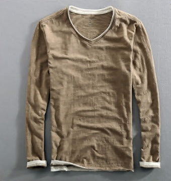 Men’s Raw Edge Distressed Shirt | same ANTHEM Soulmate Streetwear - sand yellow / 2XL