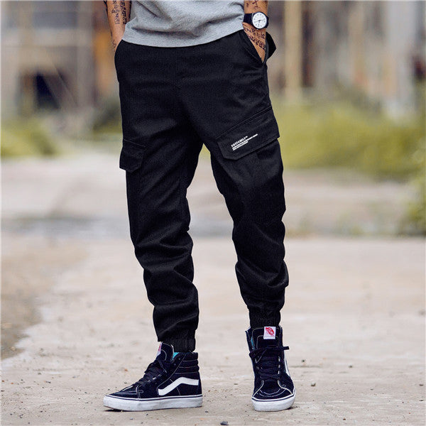 Men’s Streetwear Camo Harem Pants – Casual Cool Slim Fit | same ANTHEM - Black / S