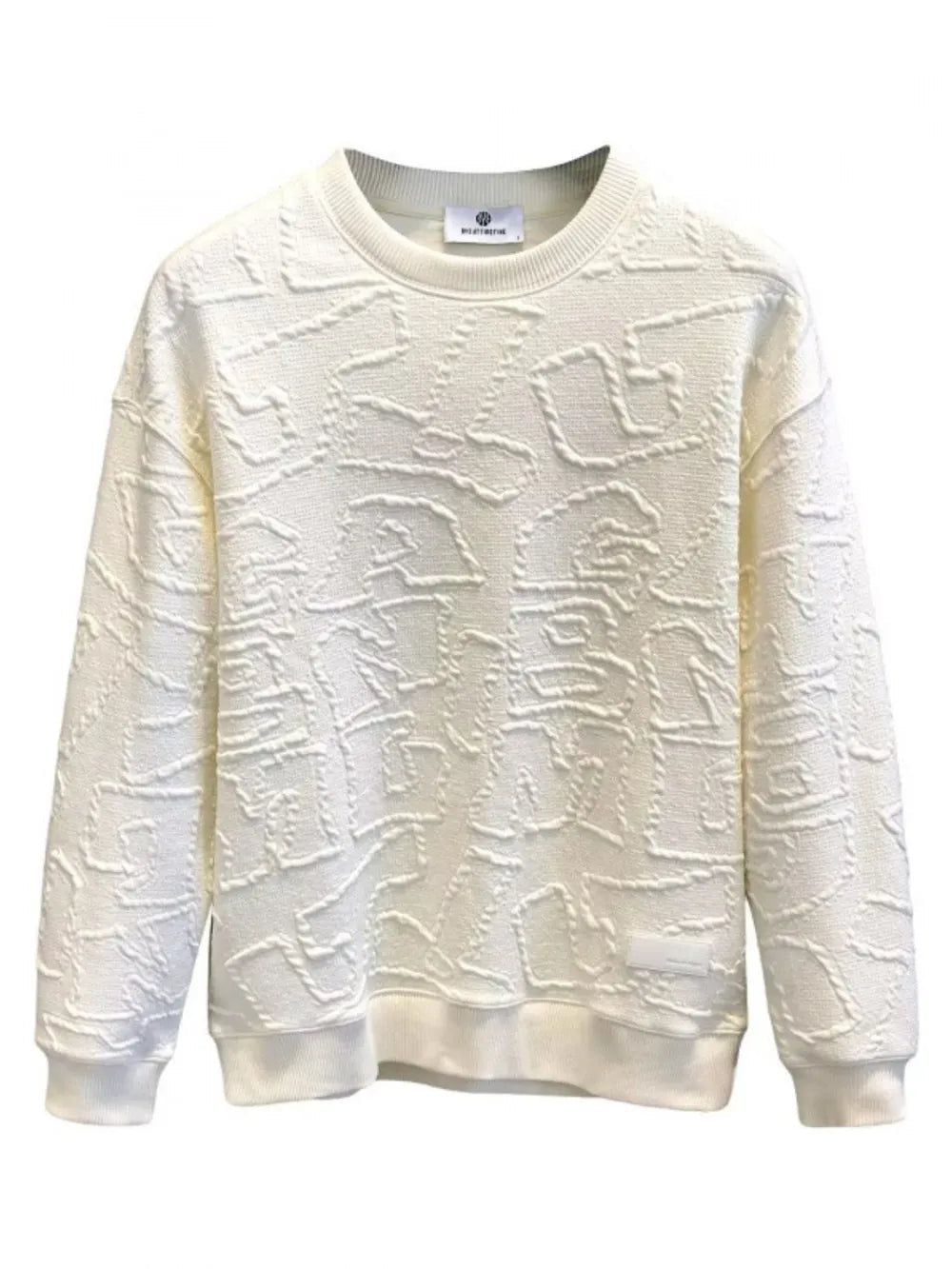 Men’s Textured Round Neck Long Sleeve Sweatshirt | Casual Streetwear | same ANTHEM