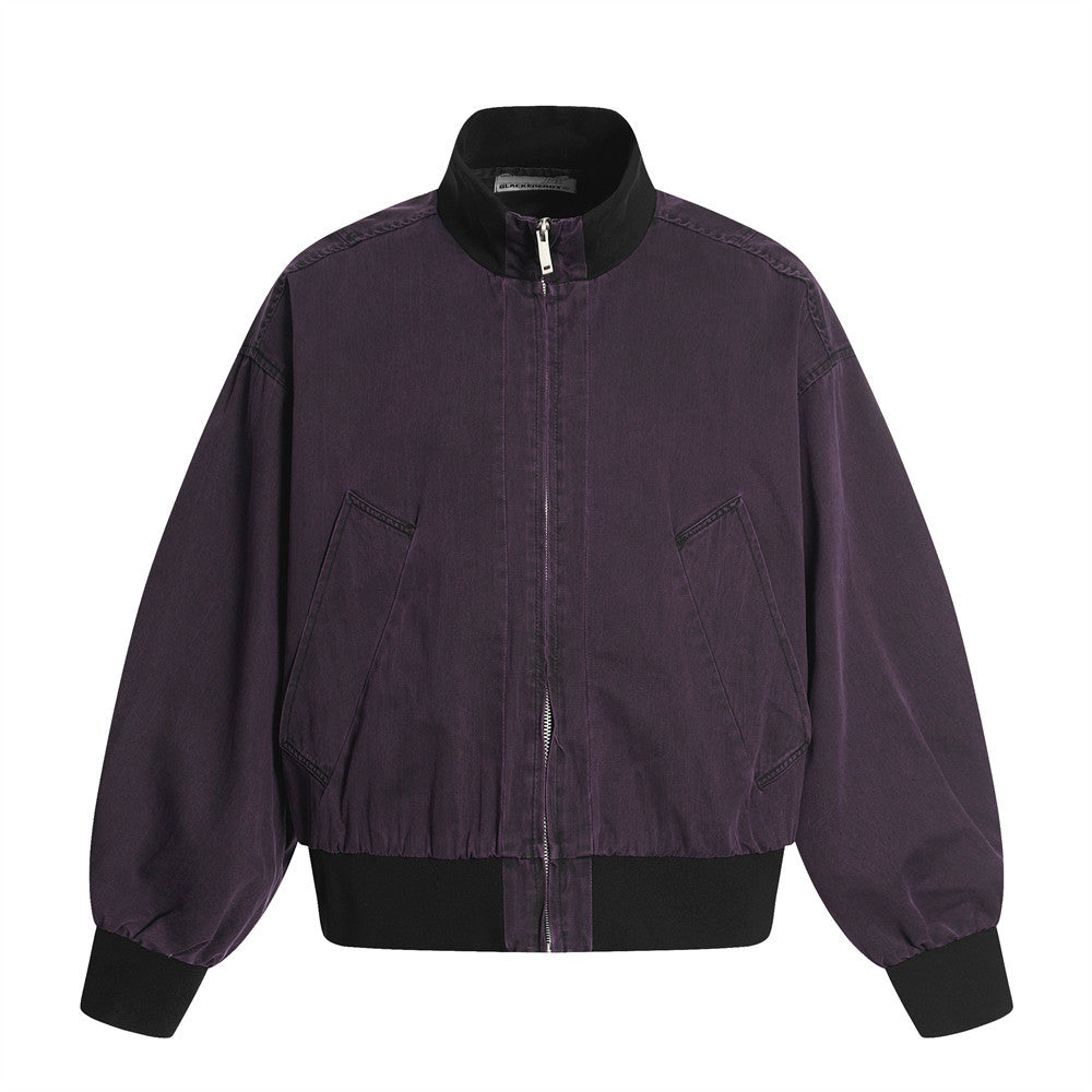 Men’s Vintage Washed Denim Jacket | same ANTHEM. Soulmate Streetwear - Purple / S