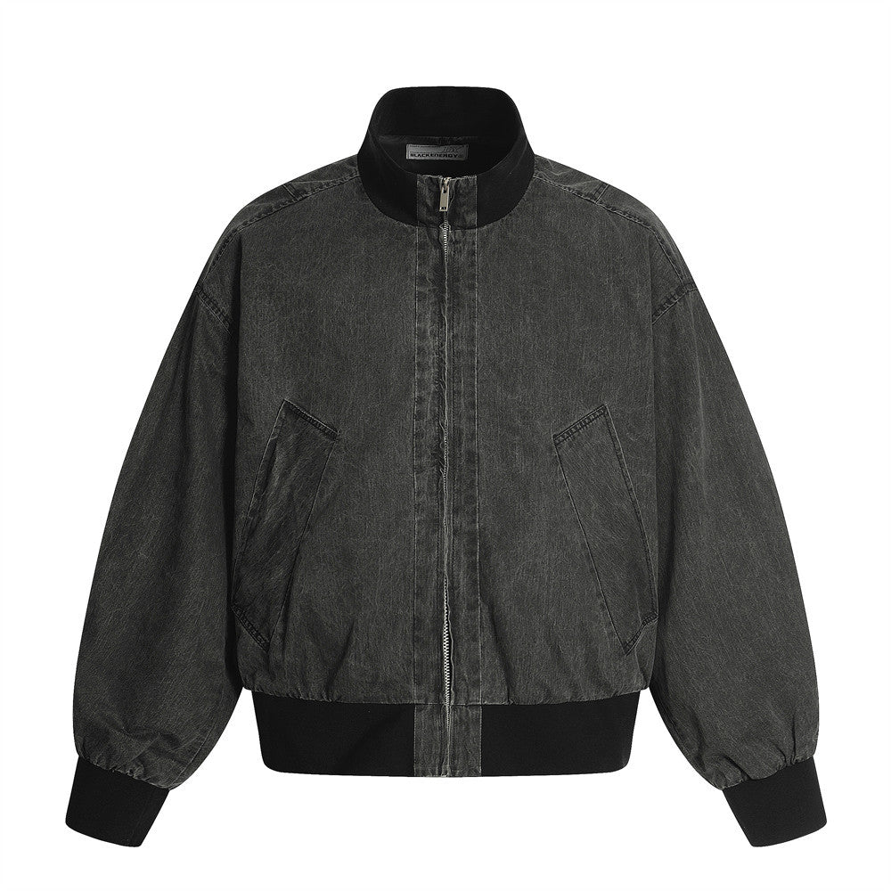 Men’s Vintage Washed Denim Jacket | same ANTHEM. Soulmate Streetwear - Black / S