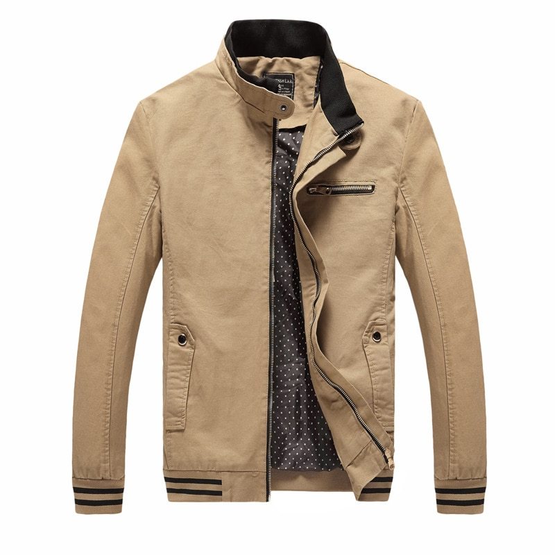 Men’s Washed Street Jacket – Casual Classic for Lovers & Soulmates | same ANTHEM - Khaki / 3XL