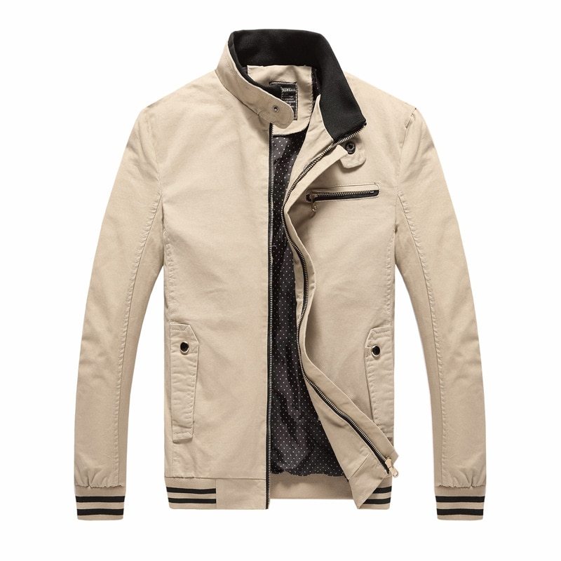 Men’s Washed Street Jacket – Casual Classic for Lovers & Soulmates | same ANTHEM - Beige / 3XL