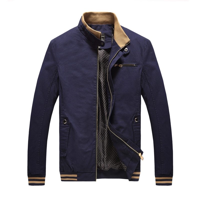 Men’s Washed Street Jacket – Casual Classic for Lovers & Soulmates | same ANTHEM - Navy Blue / 3XL