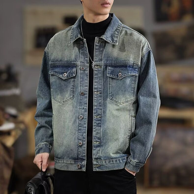 Men’s Washed Vintage Denim Jacket | same ANTHEM. Soulmate Streetwear