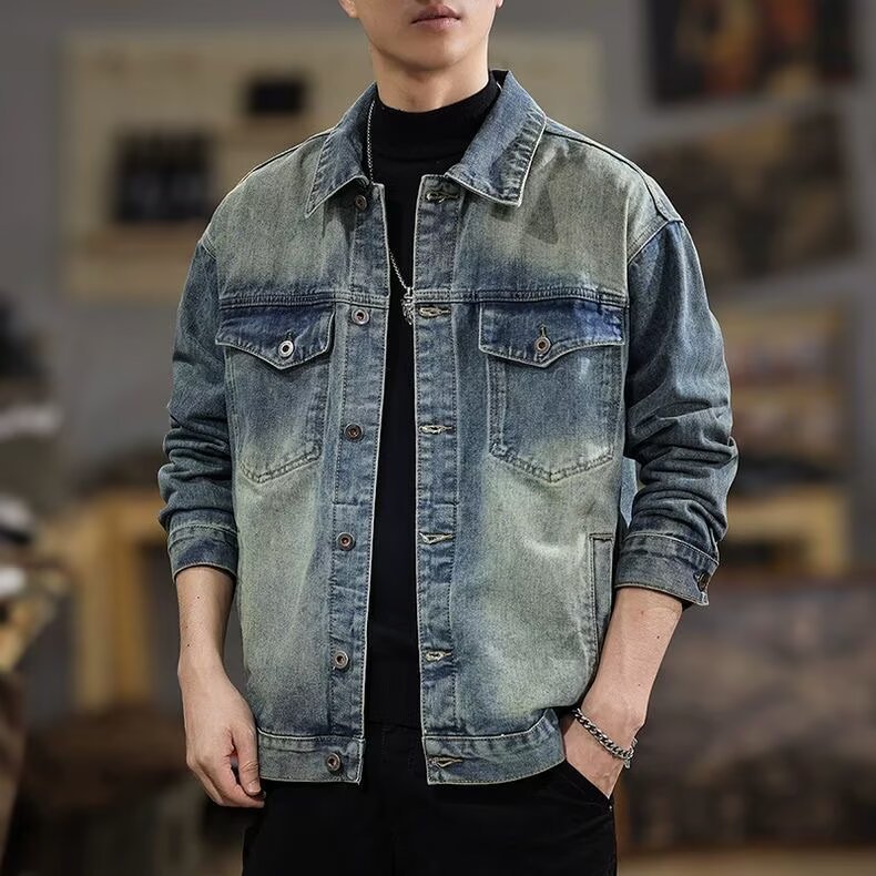 Men’s Washed Vintage Denim Jacket | same ANTHEM. Soulmate Streetwear