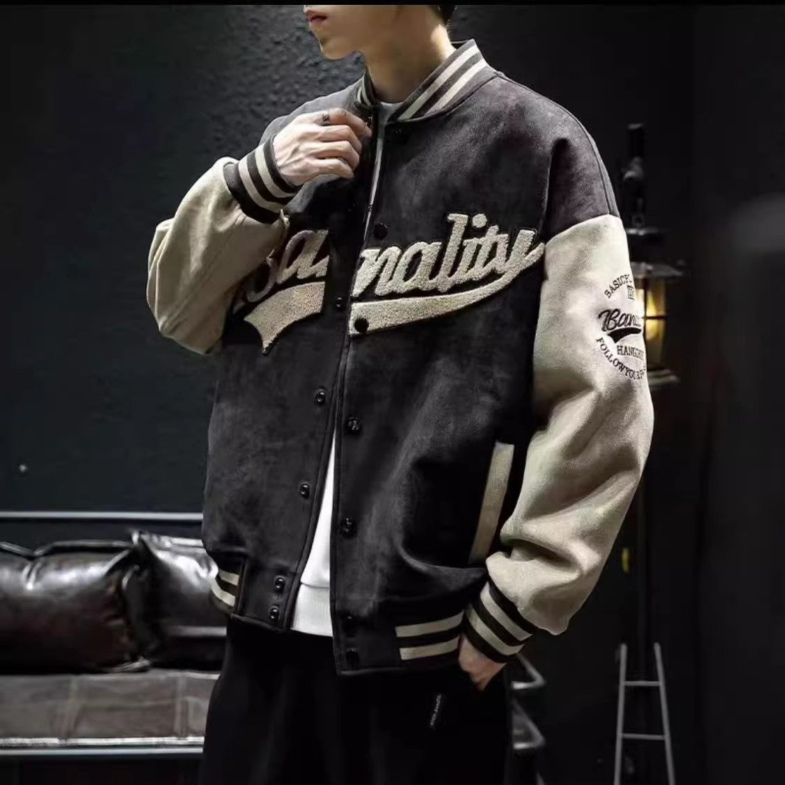 Men’s Windproof Baseball Jacket – Streetwear with Edge | same ANTHEM