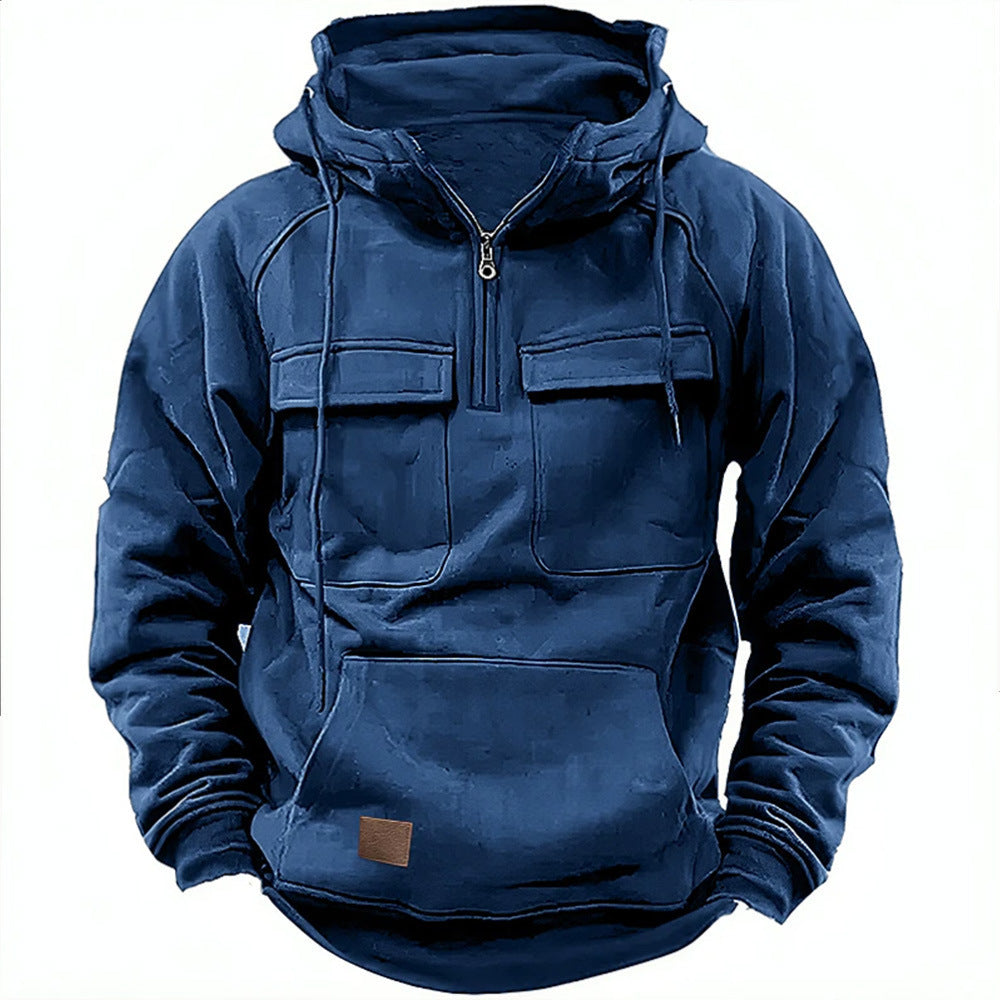 Men’s Workwear Hoodie – Casual Streetwear for Soulmates | same ANTHEM - Dark blue / S