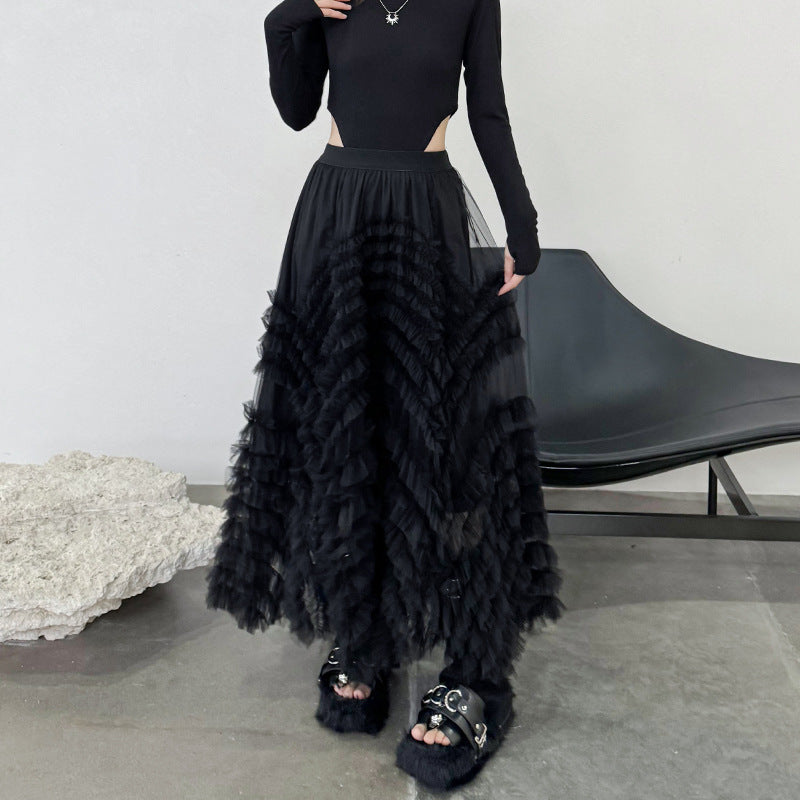 Mesh Patchwork Skirt for Women - Dreamy Tulle Skirts | same ANTHEM. - One size / One size