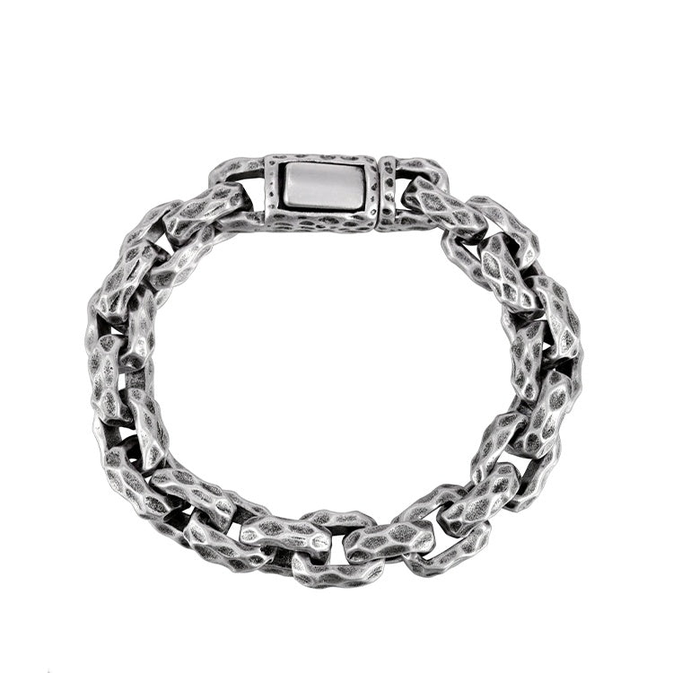 Meteorite Crater Bracelet for Men | same ANTHEM. Soulmate Streetwear - Silver / 17cm