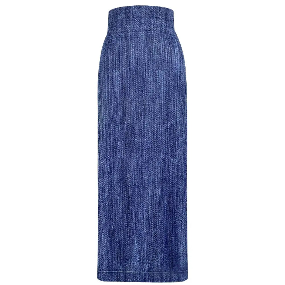 Miyake-Inspired Denim Suit – Soulmate Streetwear for Women same ANTHEM. - Royal Blue / One Size