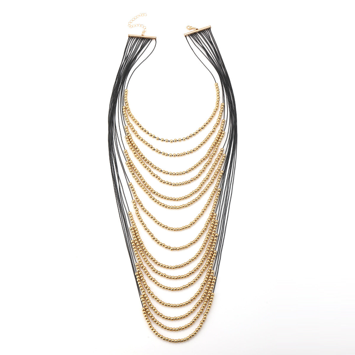 Multi-Layered Gold Bead Necklace – Statement Streetwear Jewelry | same ANTHEM. - Gold