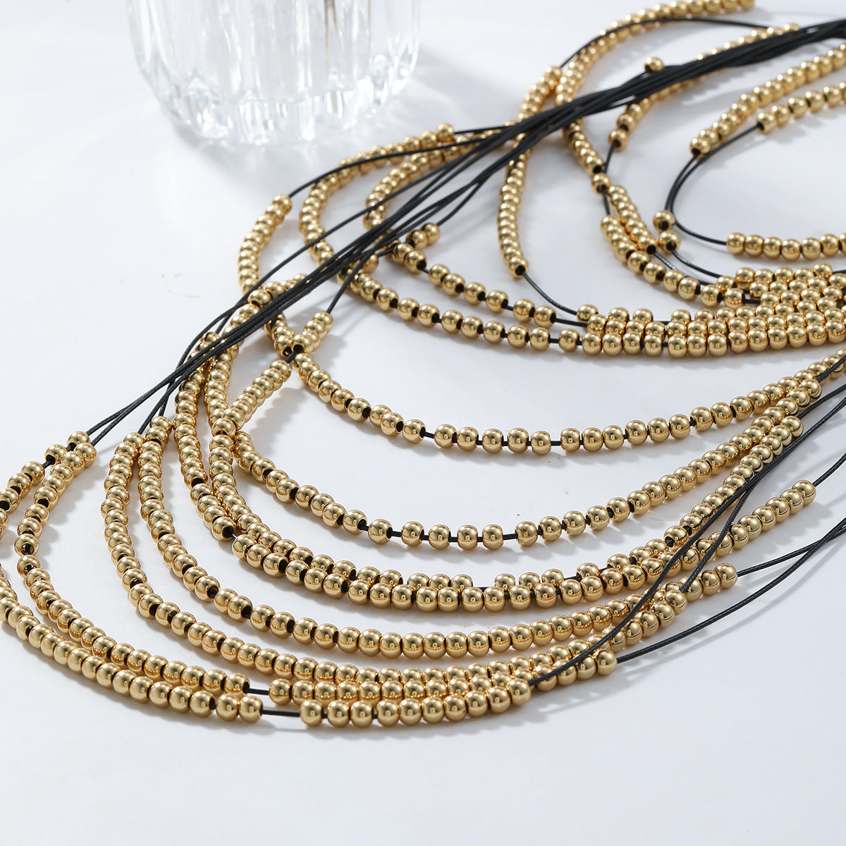 Multi-Layered Gold Bead Necklace – Statement Streetwear Jewelry | same ANTHEM.