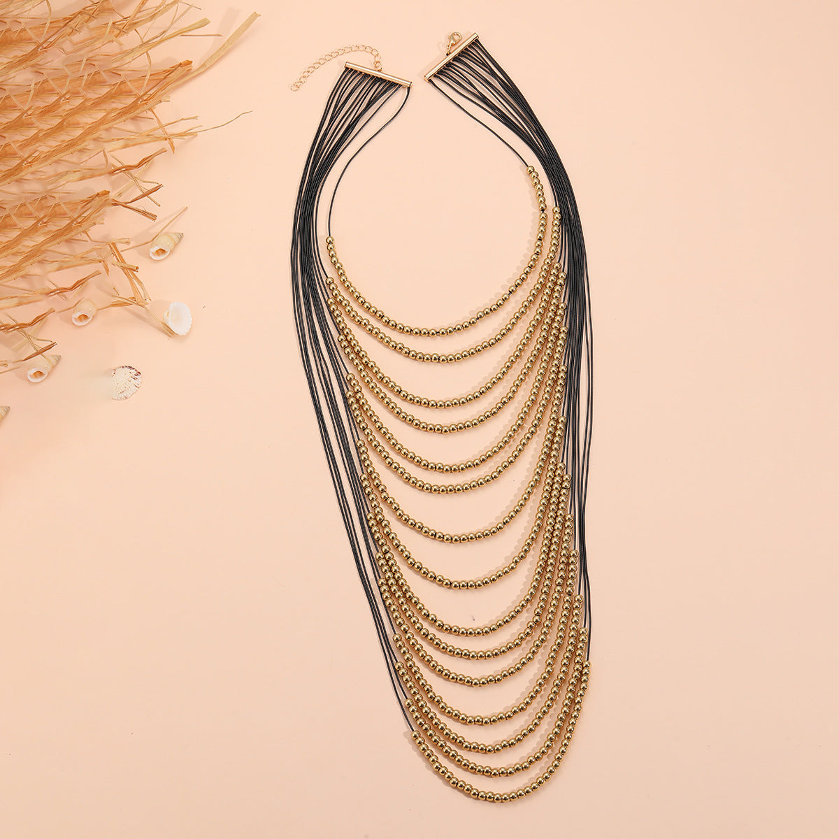 Multi-Layered Gold Bead Necklace – Statement Streetwear Jewelry | same ANTHEM.