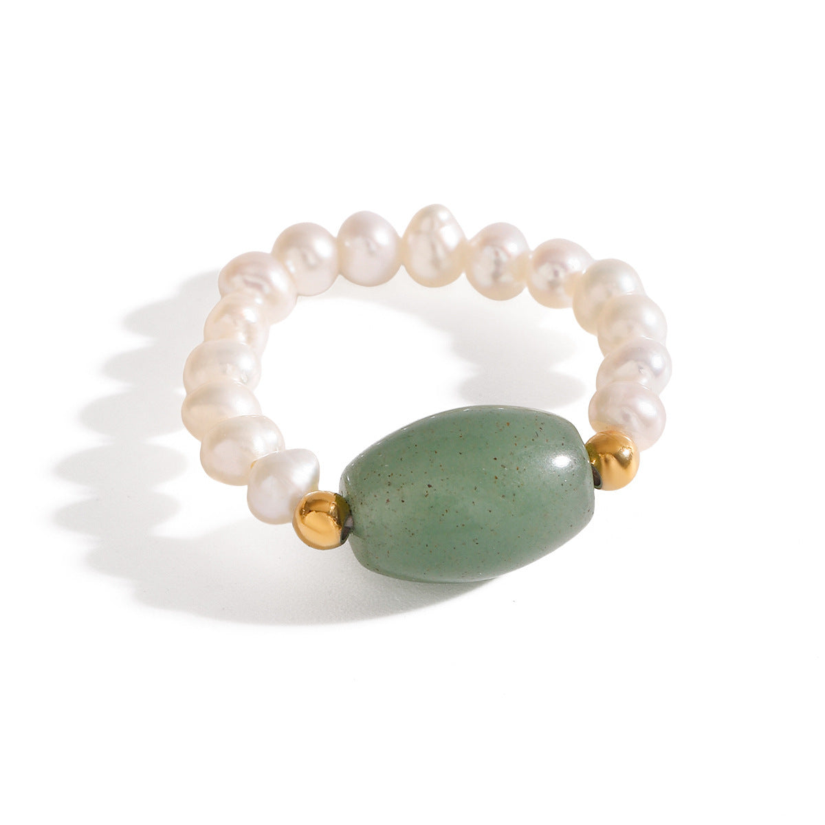 Natural Stone & Pearl Ring | Minimalist Boho Jewelry | Same Anthem - JDR24110237