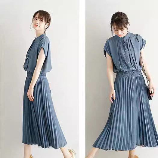 New Elegant Japanese Style Chiffon Dress | Romantic Short-Sleeved Dress for Women | Same Anthem