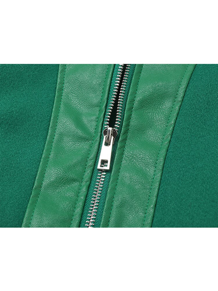 Oversize Contrast Color Baseball Coat – Women’s Autumn Winter Streetwear | same ANTHEM.
