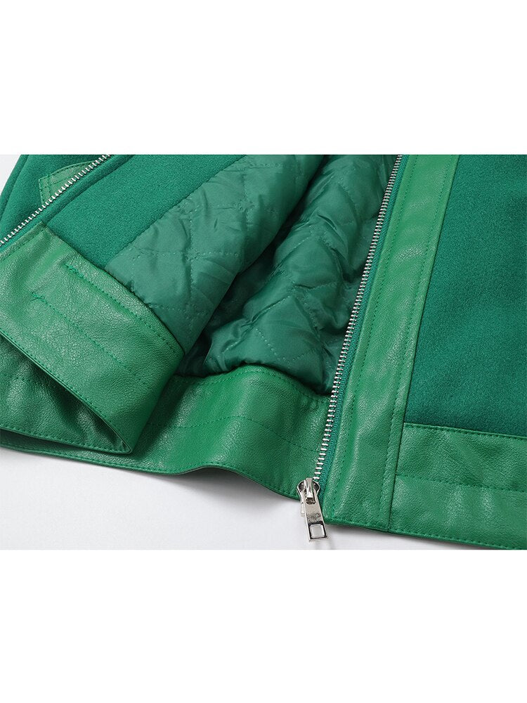 Oversize Contrast Color Baseball Coat – Women’s Autumn Winter Streetwear | same ANTHEM.