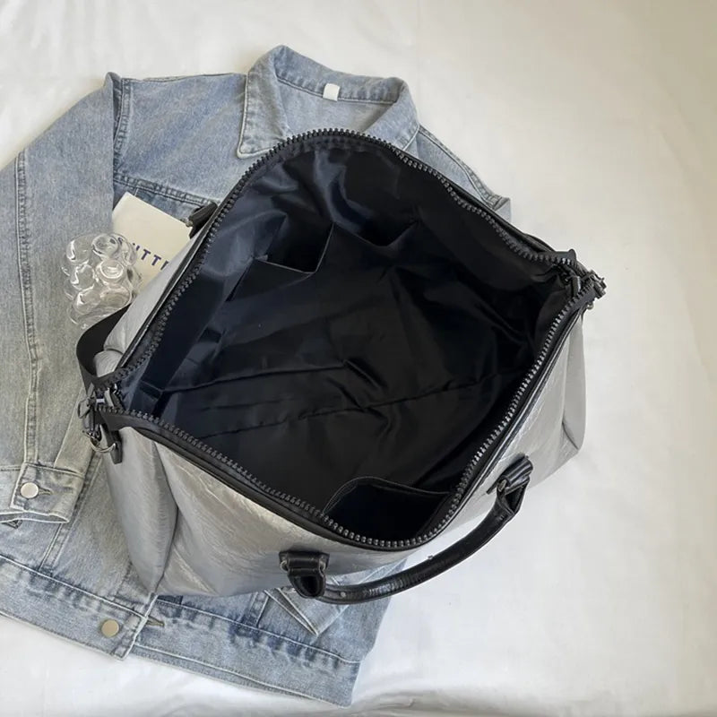 Oversize PU Leather Travel Bag – Streetwear for Soulmates | same ANTHEM
