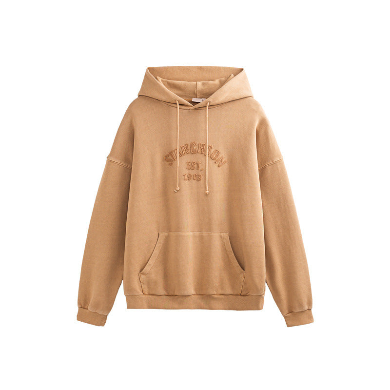 Oversized Embroidered Hoodie – Unisex Soulmate Streetwear | same ANTHEM - Khaki / M