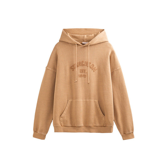 Oversized Embroidered Hoodie – Unisex Soulmate Streetwear | same ANTHEM - Khaki / M