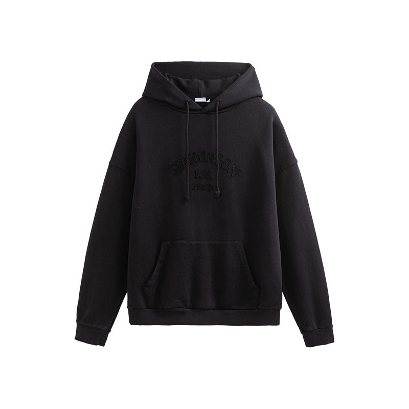 Oversized Embroidered Hoodie – Unisex Soulmate Streetwear | same ANTHEM - Black / M