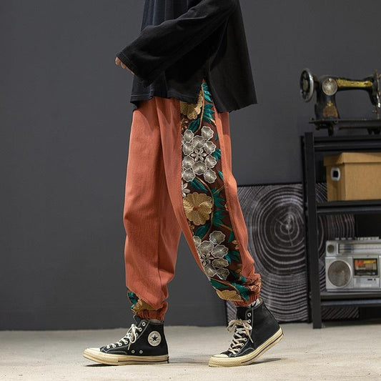 Oversized Embroidered Streetwear Pants – Dreamy Japanese Chic | same ANTHEM