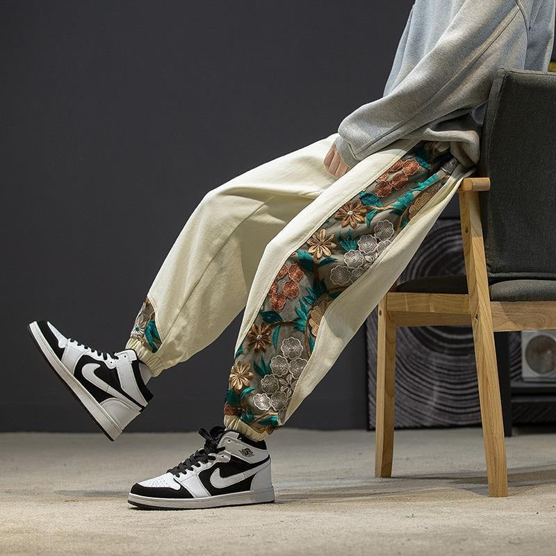 Oversized Embroidered Streetwear Pants – Dreamy Japanese Chic | same ANTHEM