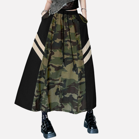 Patchwork Denim Camouflage Skirt – Soulmate Streetwear | same ANTHEM