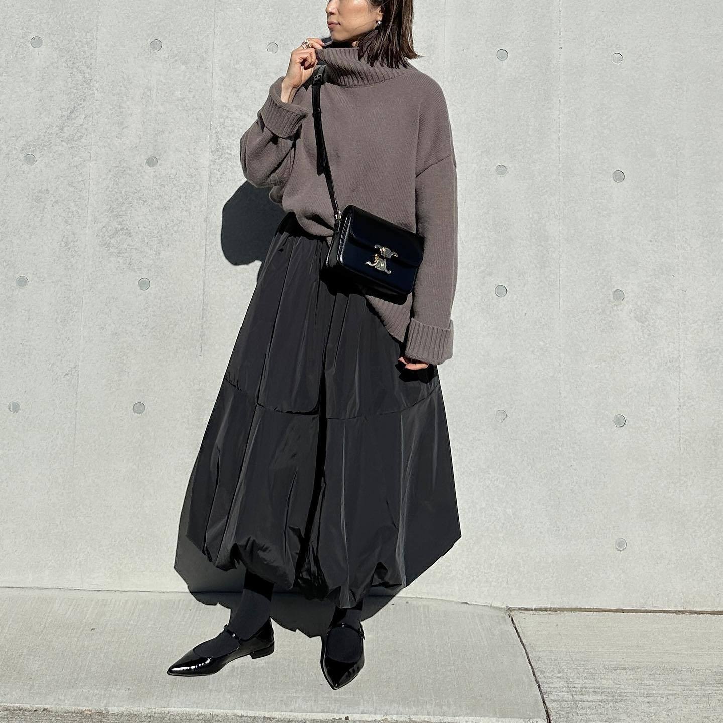 Patchwork Lantern A-line Skirt | same ANTHEM® - Black / One Size
