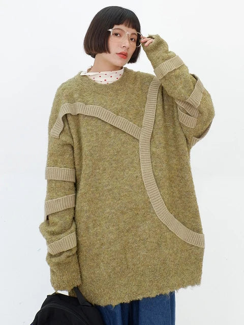 Patchwork Soulmate Sweater – same ANTHEM. - Green / M