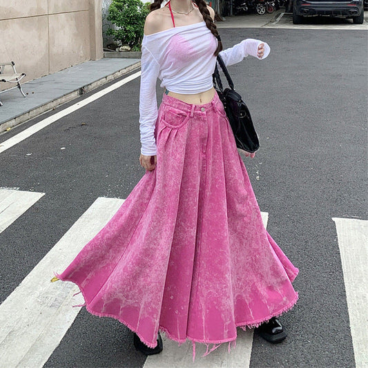 Pink A-Line Skirt – Casual Loose Streetwear for Soulmates | same ANTHEM - Skirt