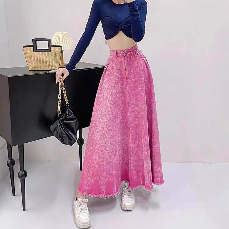 Pink A-Line Skirt – Casual Loose Streetwear for Soulmates | same ANTHEM - Skirt