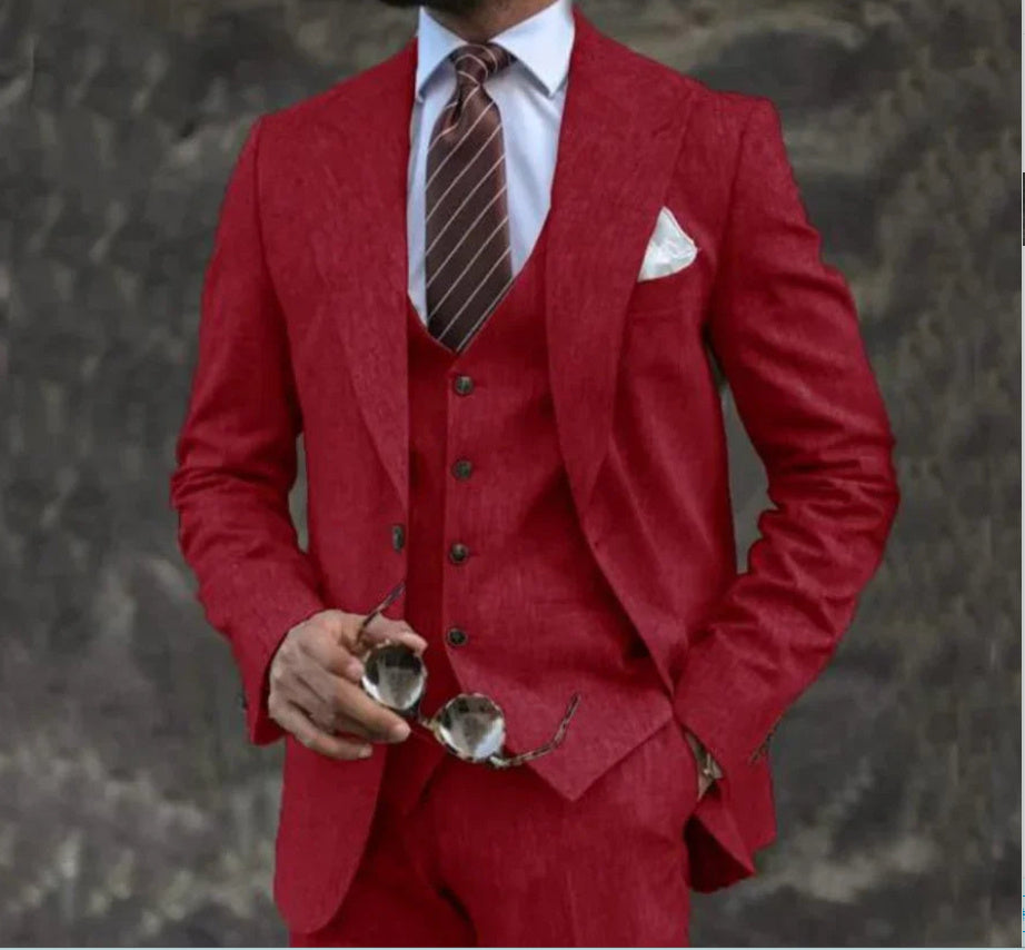 Pink Business Casual Three-Piece Suit – Modern Elegance | same ANTHEM