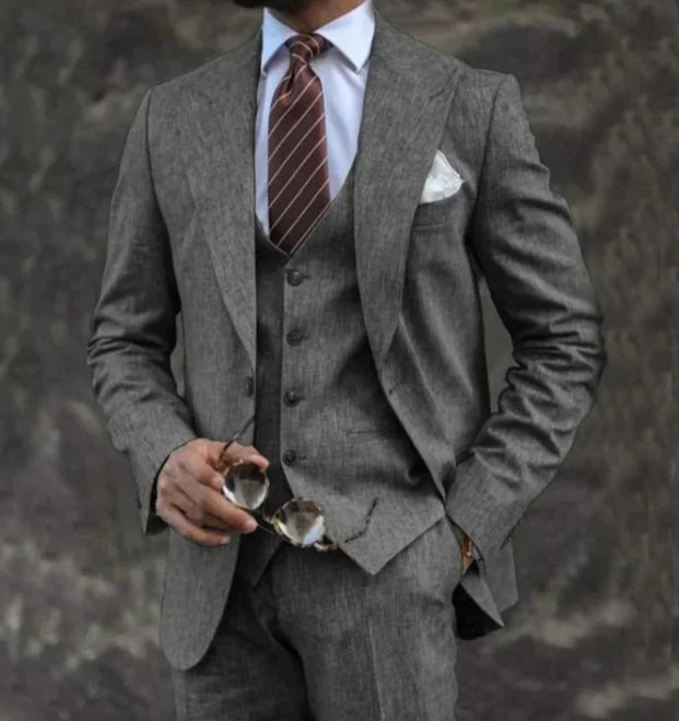 Pink Business Casual Three-Piece Suit – Modern Elegance | same ANTHEM - Dark Grey / 3XL