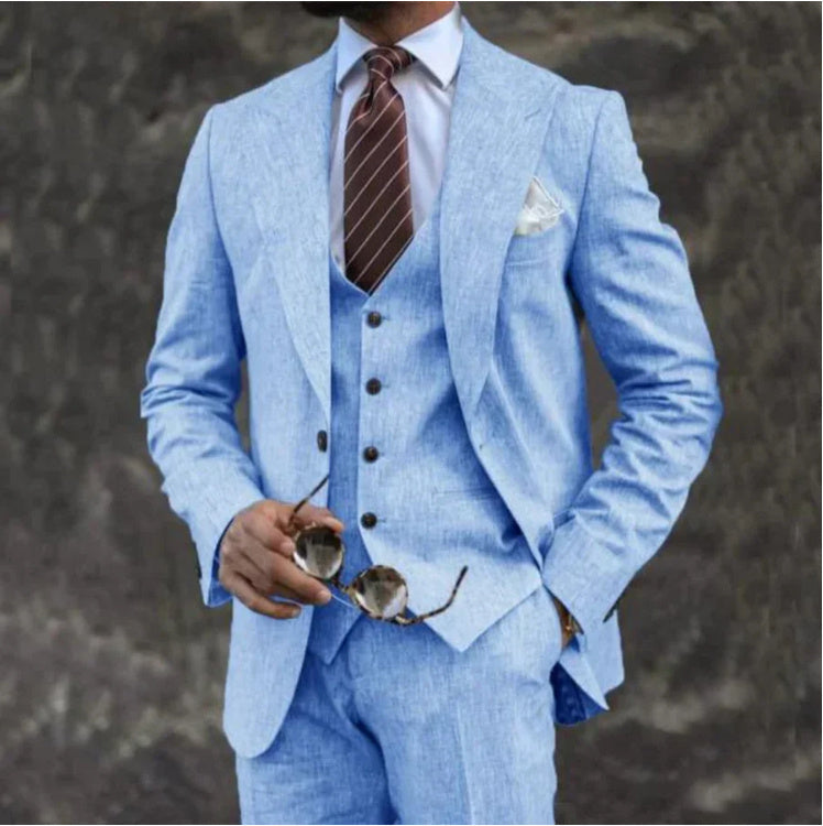 Pink Business Casual Three-Piece Suit – Modern Elegance | same ANTHEM