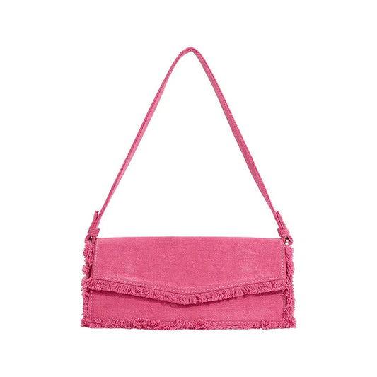 Pink Fringe Shoulder Bag – Soulmate Streetwear Purse | same ANTHEM - pink
