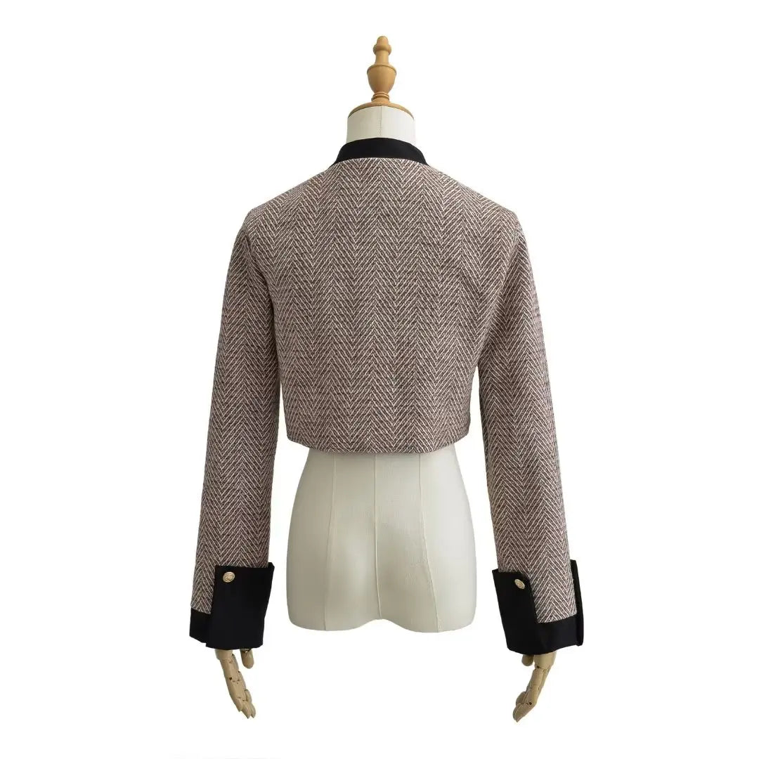 Plaid Cropped Tweed Blazer – Soulmate Streetwear Style | same ANTHEM