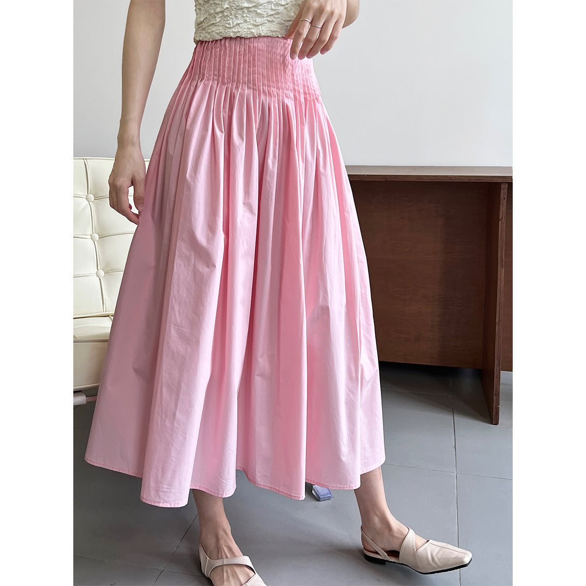 Pleated A-Line Umbrella Skirt – same ANTHEM