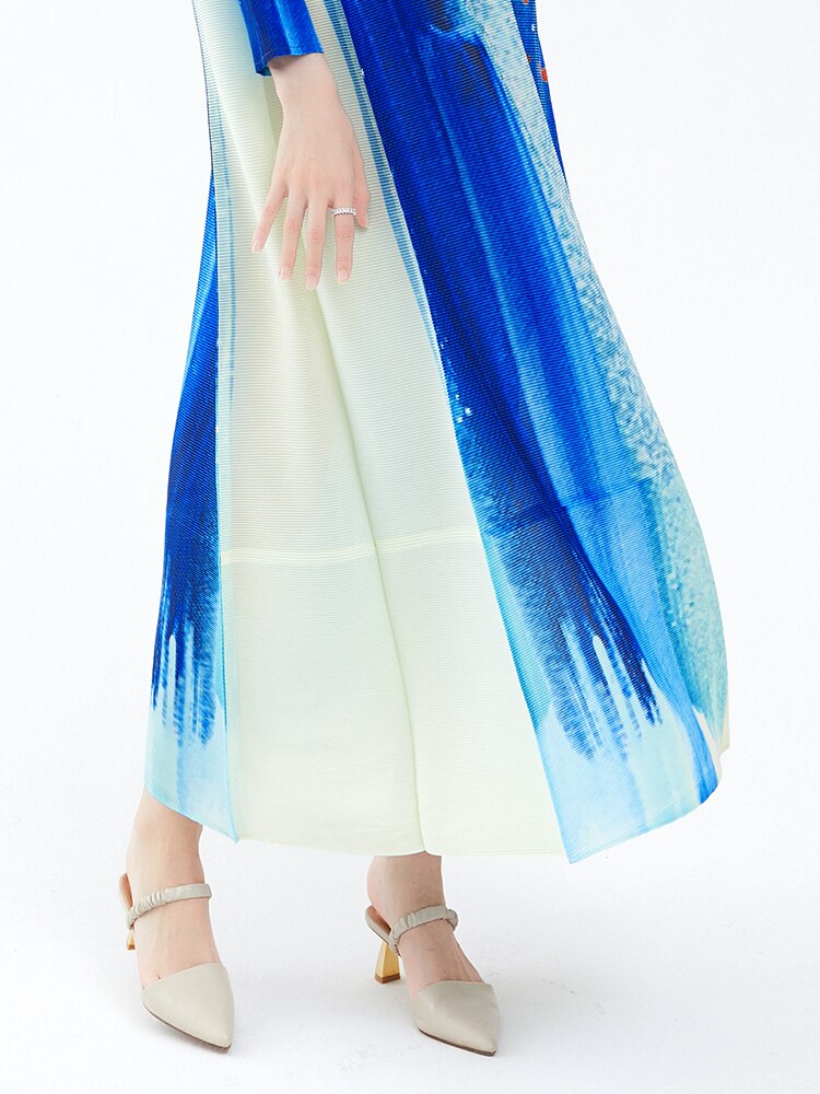 Pleated Ink Print Dress – Fall Fairytale Streetwear | same ANTHEM.