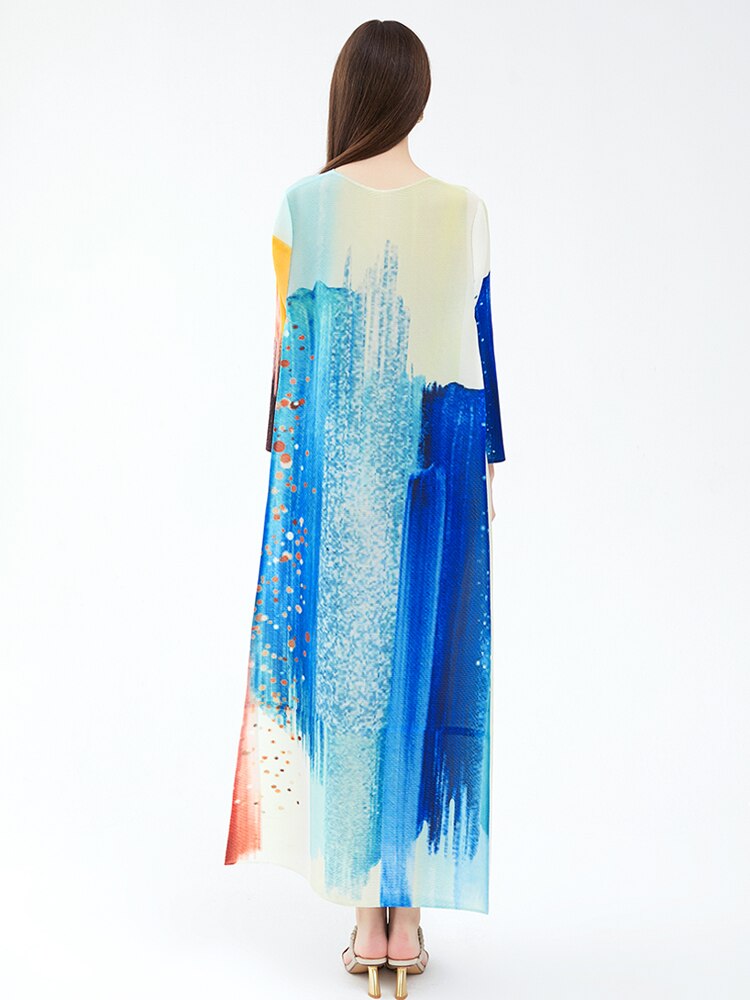 Pleated Ink Print Dress – Fall Fairytale Streetwear | same ANTHEM.