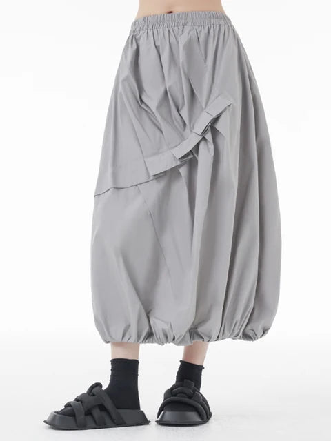 Pleated Lantern Skirt in Grey | same ANTHEM® - Gray / One Size