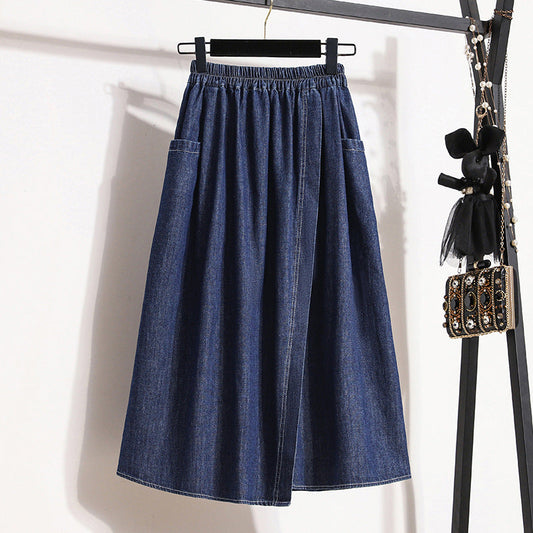 Plus Size High Waisted Denim Skirt – Soulmate Streetwear | same ANTHEM.