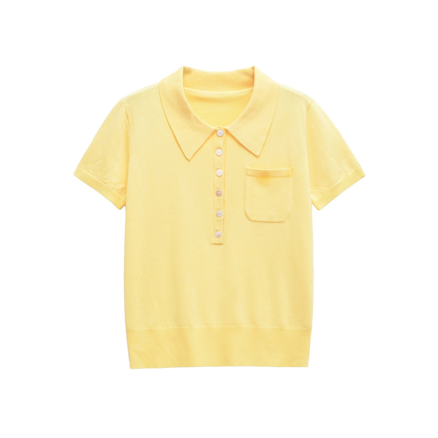 Polo Style Shirt Top for Women | Loose Casual Soulmate Style | same ANTHEM - yellow / S