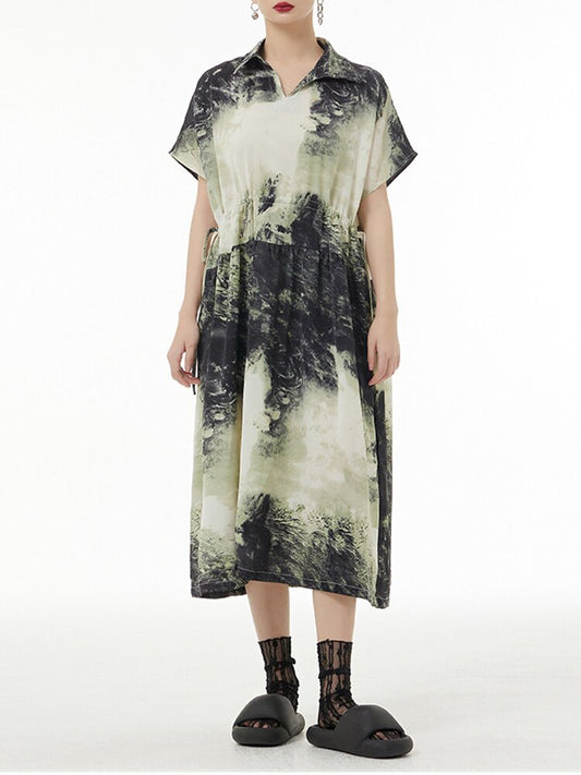 Printed Casual Summer Dress – French & Japanese Streetwear Style | same ANTHEM