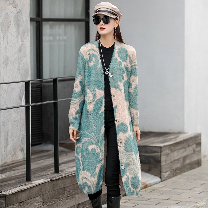 Printed Mink Fleece Sweater Coat – Soulmate Fashion | same ANTHEM. - Picture Color / One Size