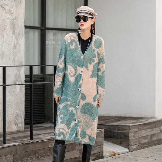 Printed Mink Fleece Sweater Coat – Soulmate Fashion | same ANTHEM. - Picture Color / One Size